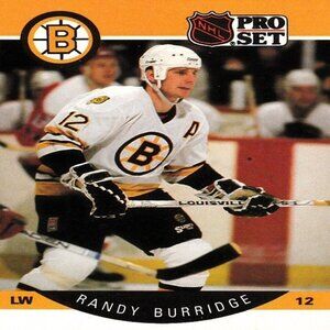Randy Burridge (Bruins) Vintage 1990 Pro Set Series Hockey Card - Card Number 2